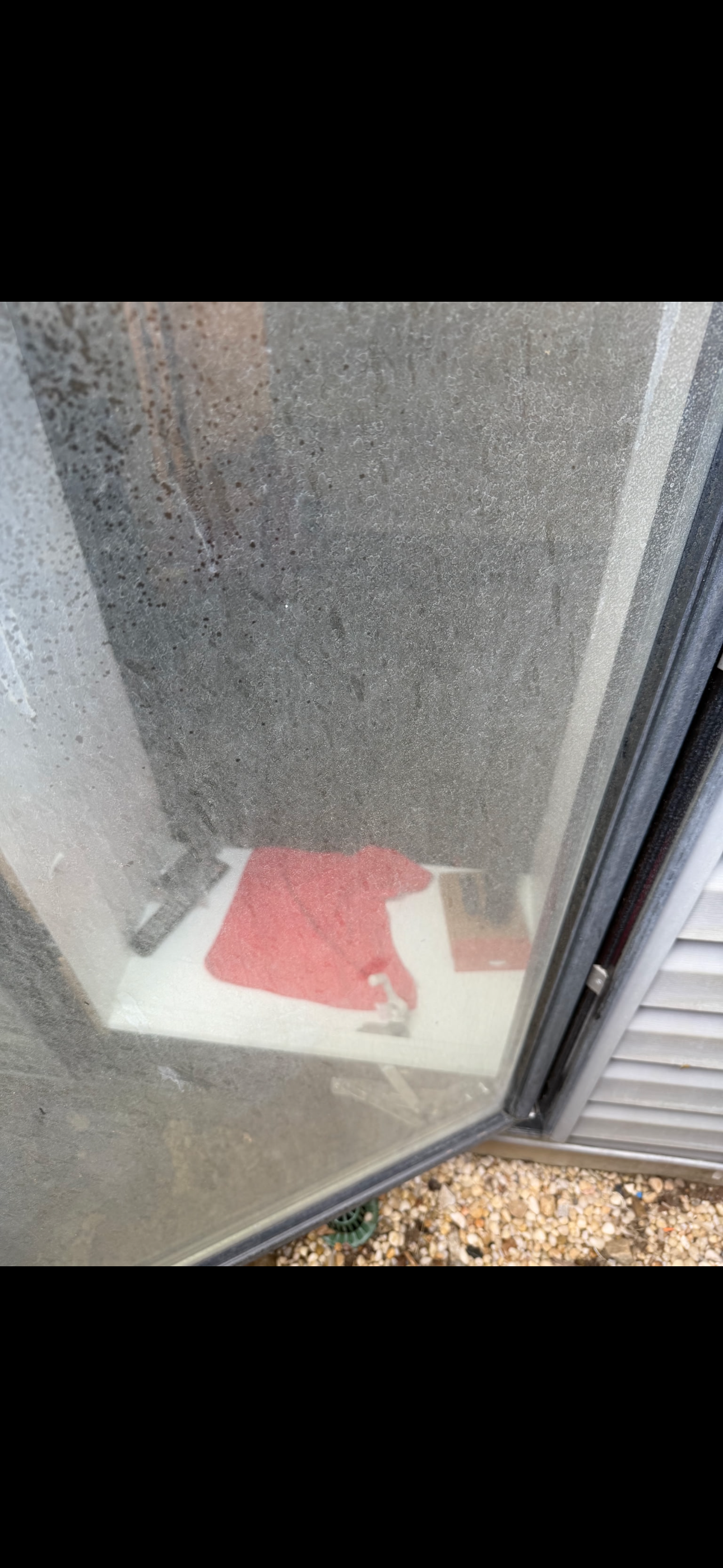 Window glass before cleaning
